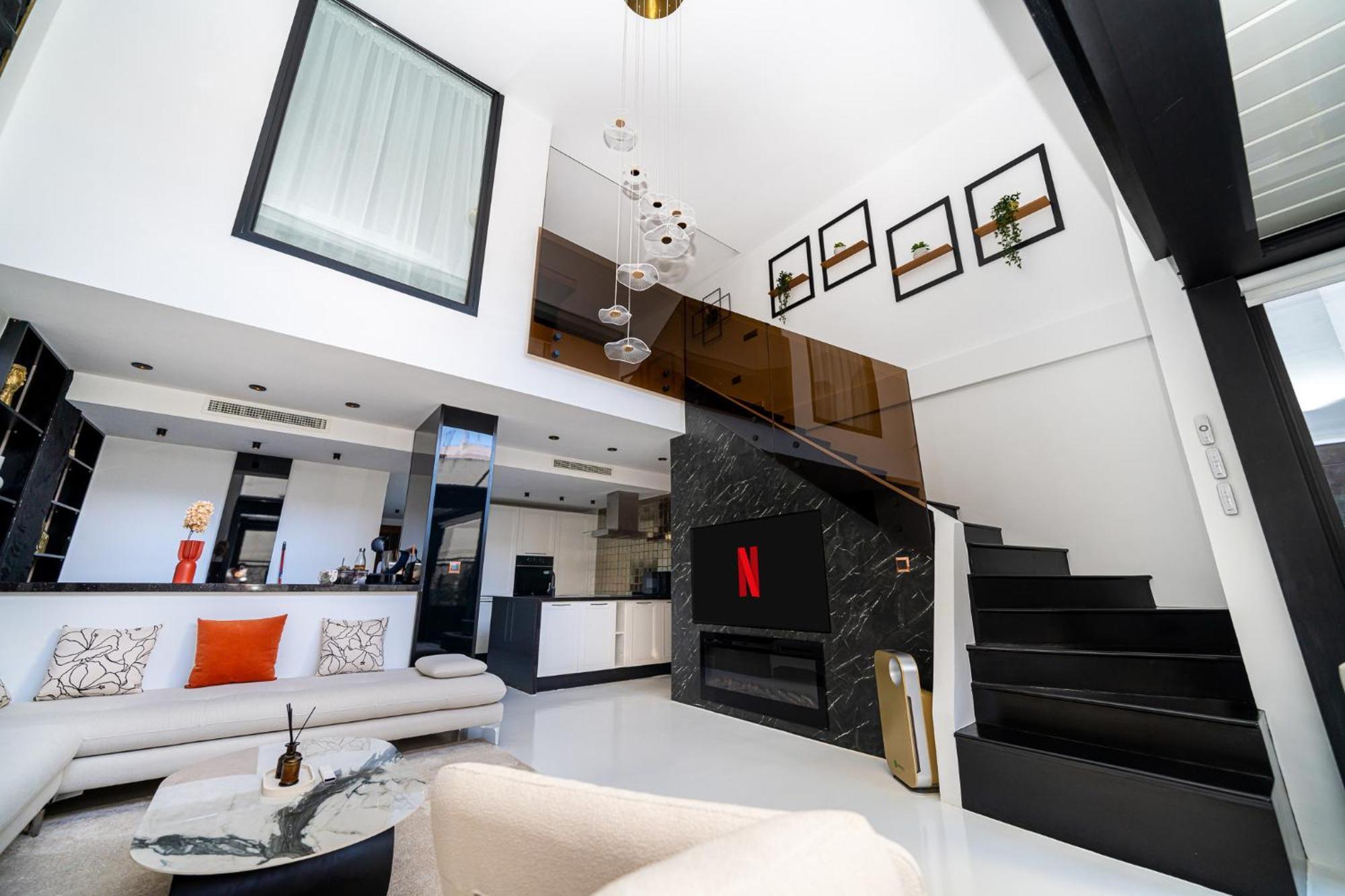 タンジェEcrin Secret, Duplex Prestige, Proche Corniche & Medina, Piscine, Parking, Wifi, Iptv, Acアパートメント エクステリア 写真